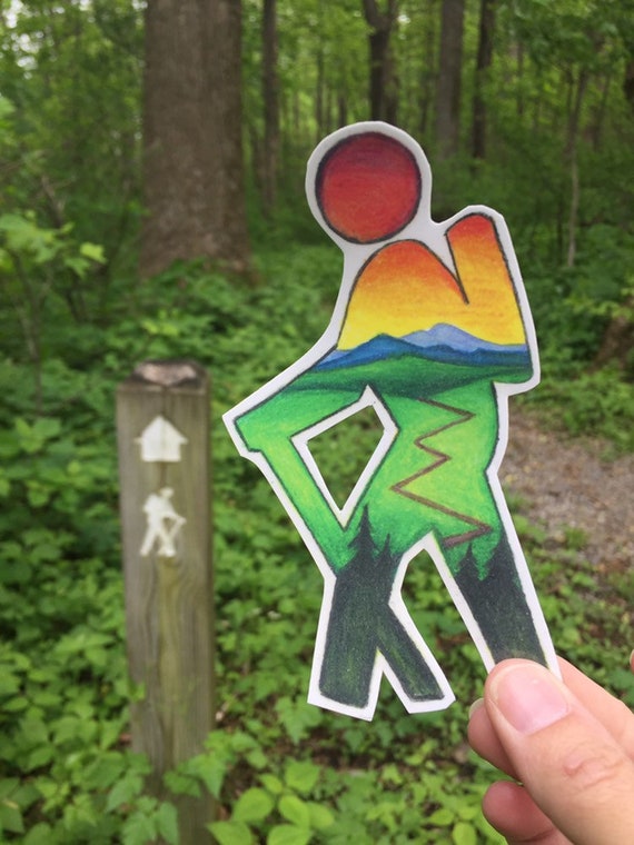 Hiker sticker | Etsy