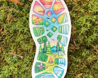 Hiking Boot Print sticker