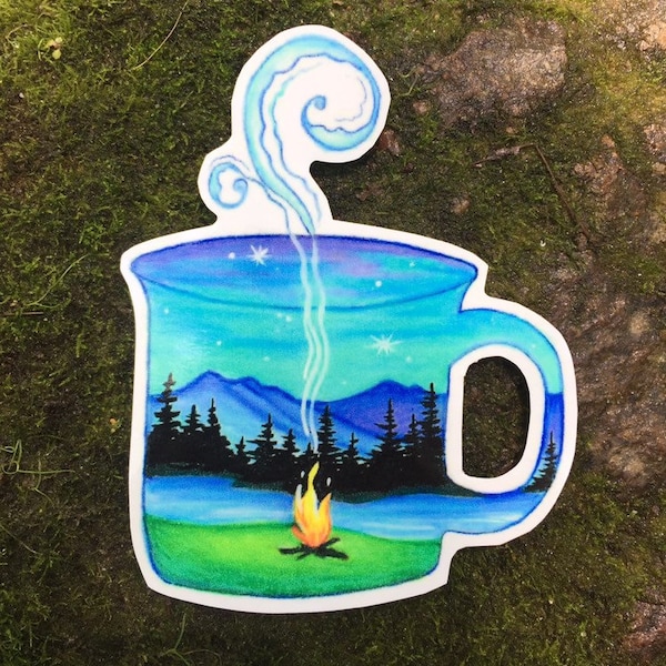 Pegatina de la Copa de Camping