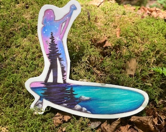 SUP stand up paddle board sticker