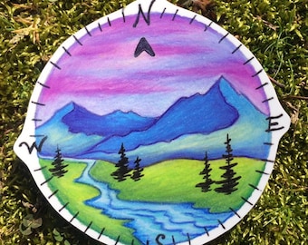 Compass sticker