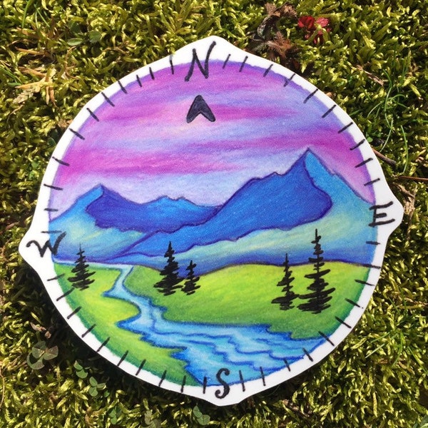 Pegatina de brújula