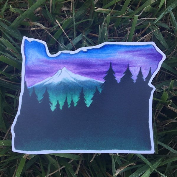 Etiqueta engomada de la calcomanía de Oregón