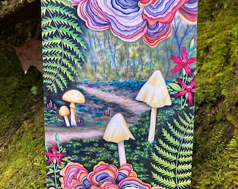 Mushroom Trail Greeting Card