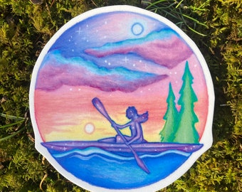 Female Kayaker sticker