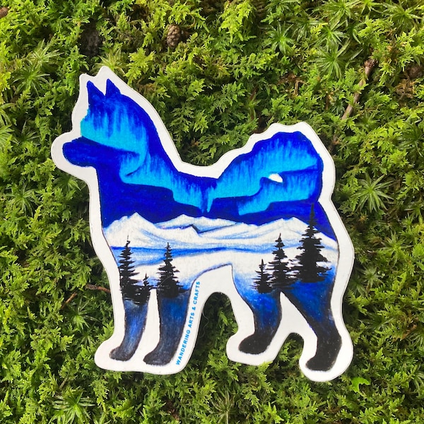 pegatina de Husky/Malamute