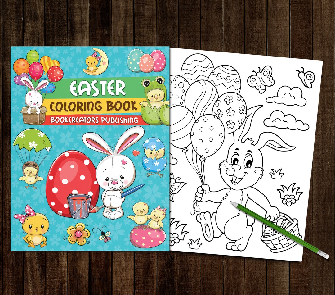Printable Easter Coloring Book for Kids | 25 Coloring Pages PDF | 8.5 ...