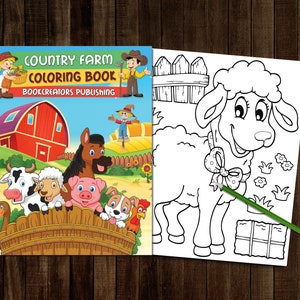 Printable Farm Coloring Book for Kids | 25 PDF Coloring Pages | 8.5&quot; x 11&quot; (21.6 x 27.9 cm)