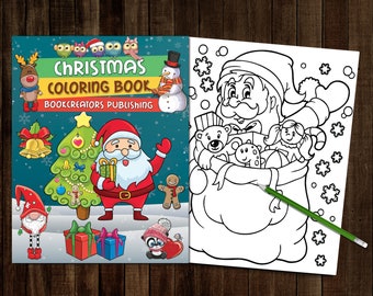 Printable Christmas Coloring Book | 25 PDF Coloring Pages | 8.5" x 11" (21.6 x 27.9 cm)