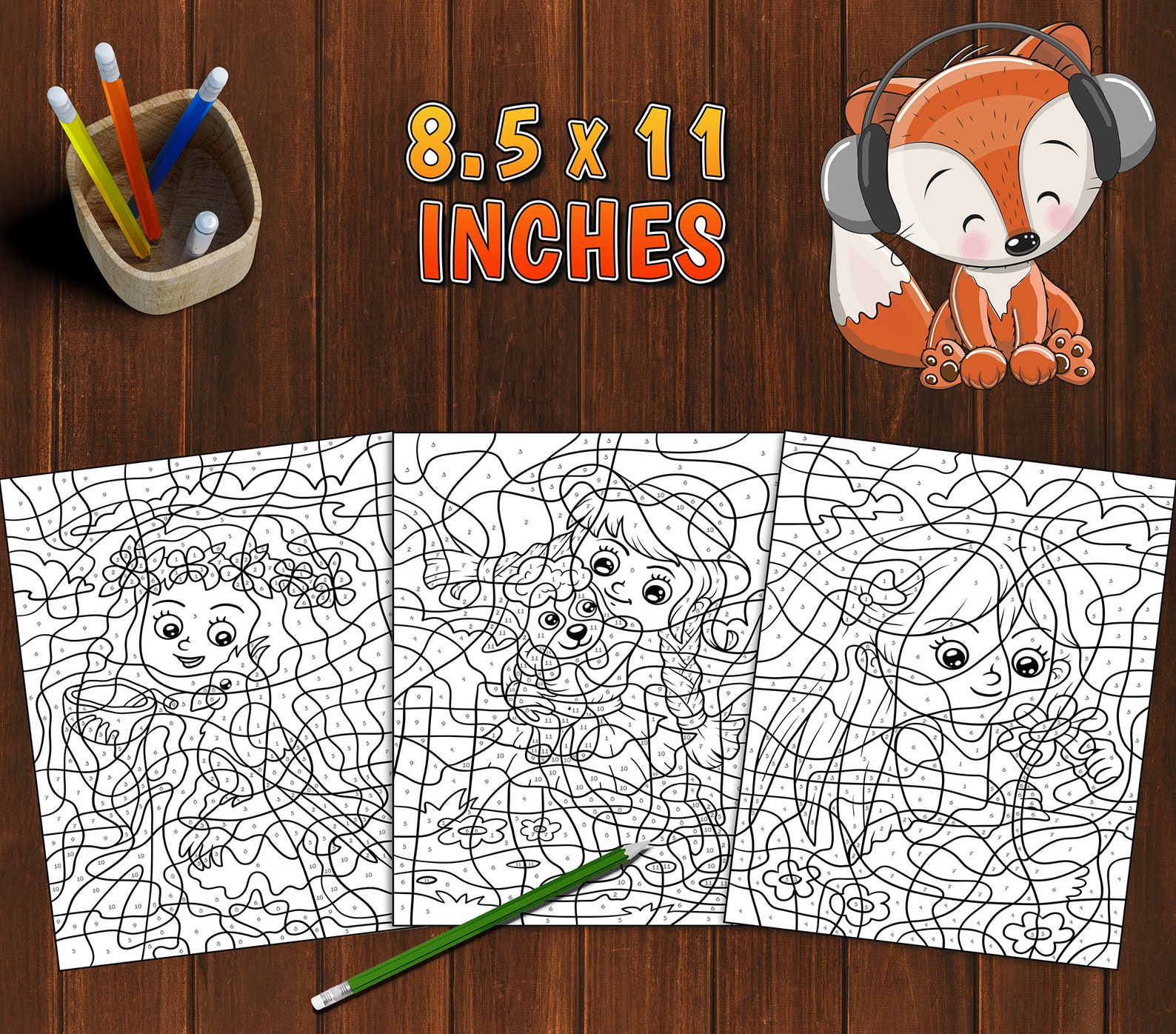 Printable Color by Numbers Coloring Book A-Z | 30 PDF Coloring Pages ...