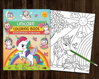 Printable Unicorn Coloring Book | 25 Coloring Pages PDF | 8.5" x 11" (21.6 x 27.9 cm)