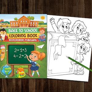 Printable Back to School Coloring Book | 25 PDF Coloring Pages | 8.5&quot; x 11&quot; (21.6 x 27.9 cm)