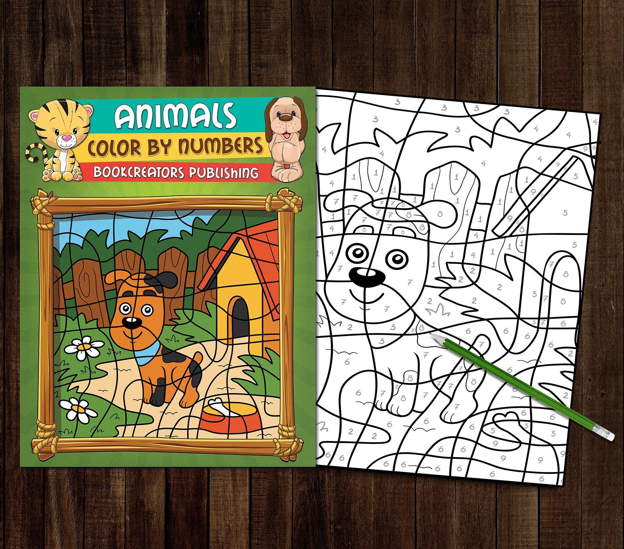 Printable Animal Color by Numbers Coloring Book | 35 PDF Coloring Pages ...
