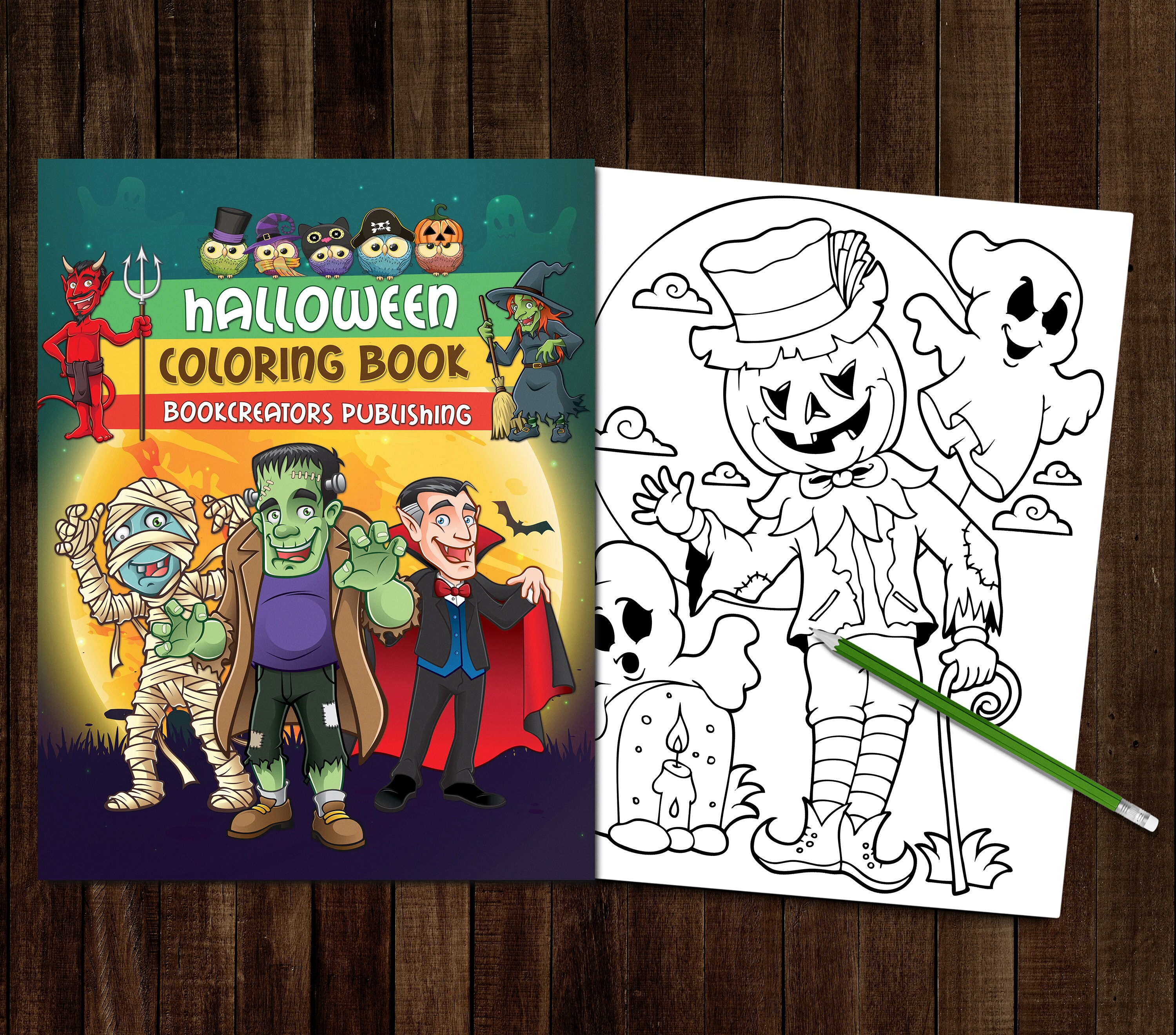 Download Printable Halloween Coloring Book 25 Pdf Coloring Pages Etsy