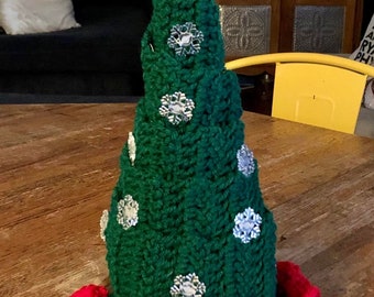 Wzór na szalik świąteczny w kształcie choinki