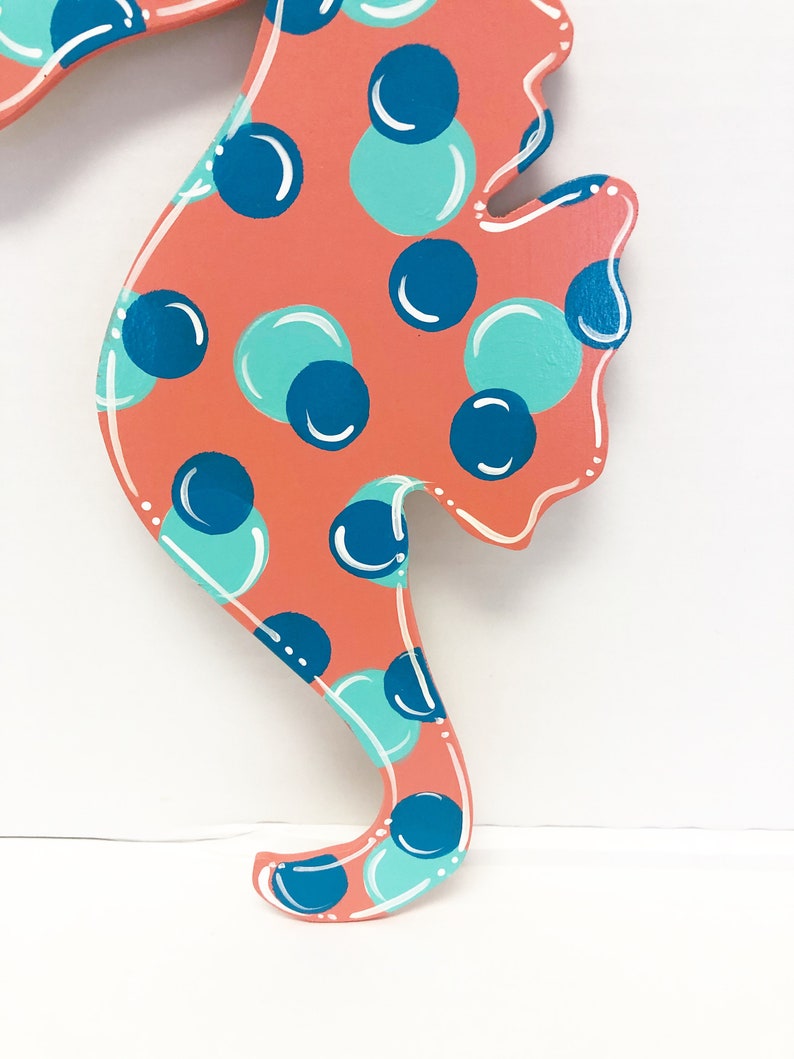 Sea Horse wreath attachment Seahorse wreath sign Seahorse wood sign