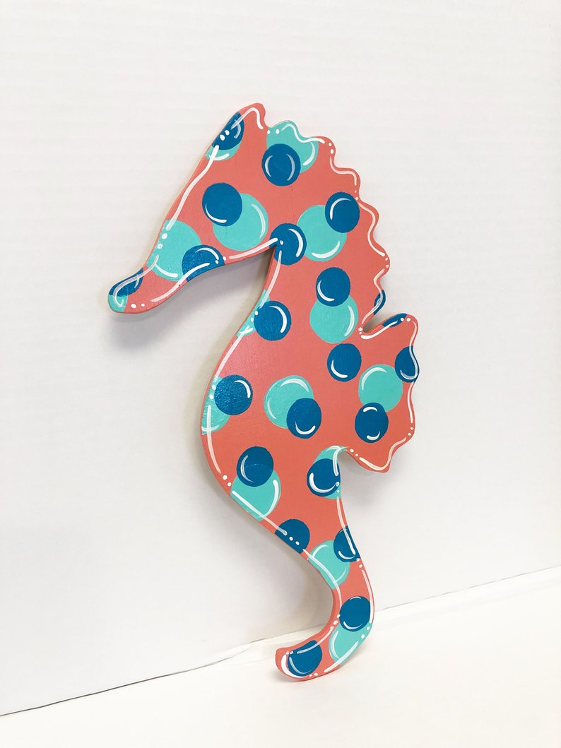 Sea Horse wreath attachment Seahorse wreath sign Seahorse wood sign