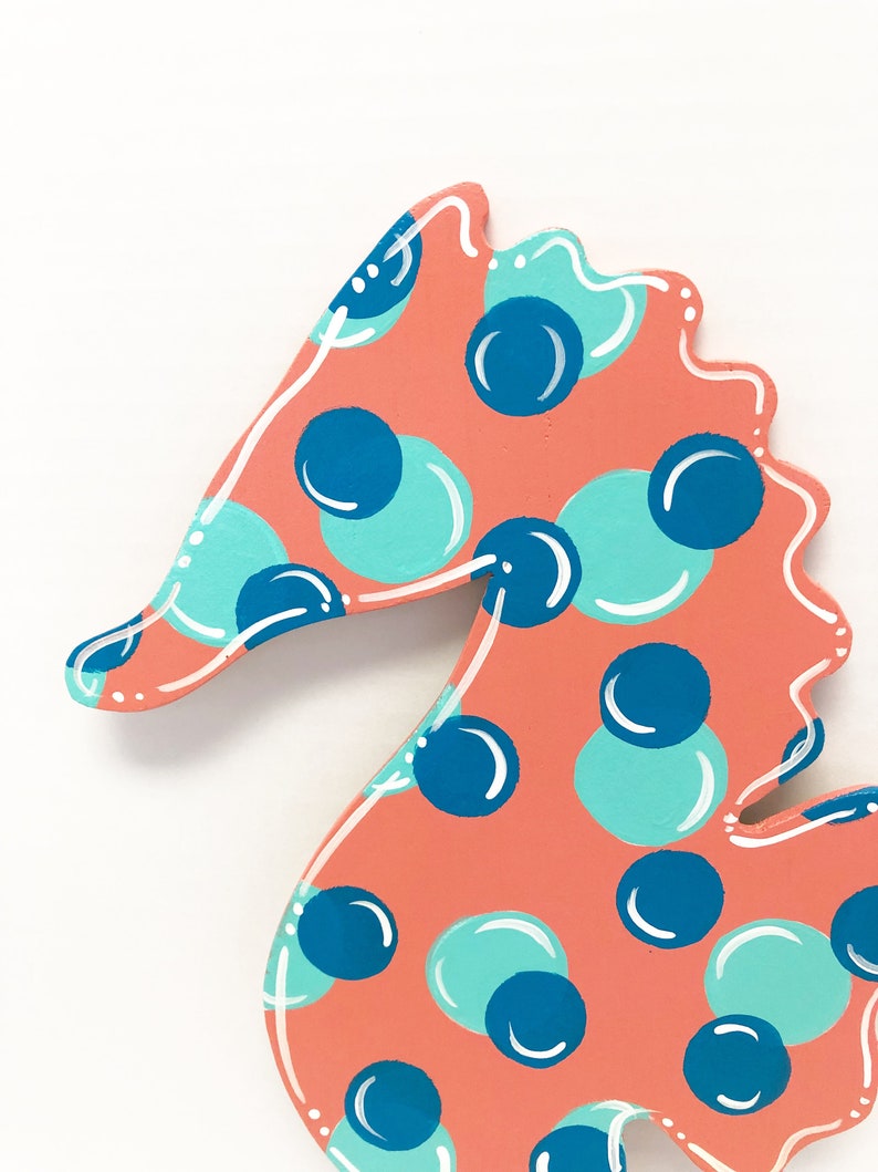 Sea Horse wreath attachment Seahorse wreath sign Seahorse wood sign