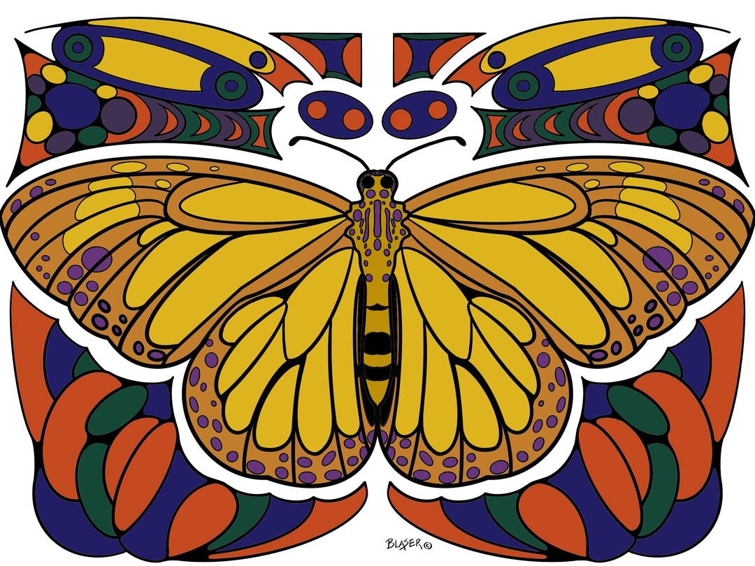 5 Butterfly Coloring Pages, Printable Coloring Sheets, Adults, Fun