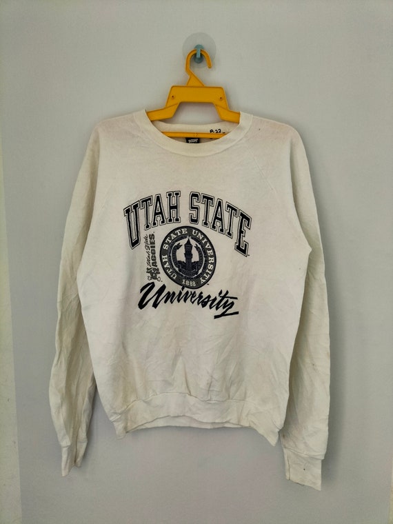 Vintage 80s Utah State University Crewneck Sweats… - image 1