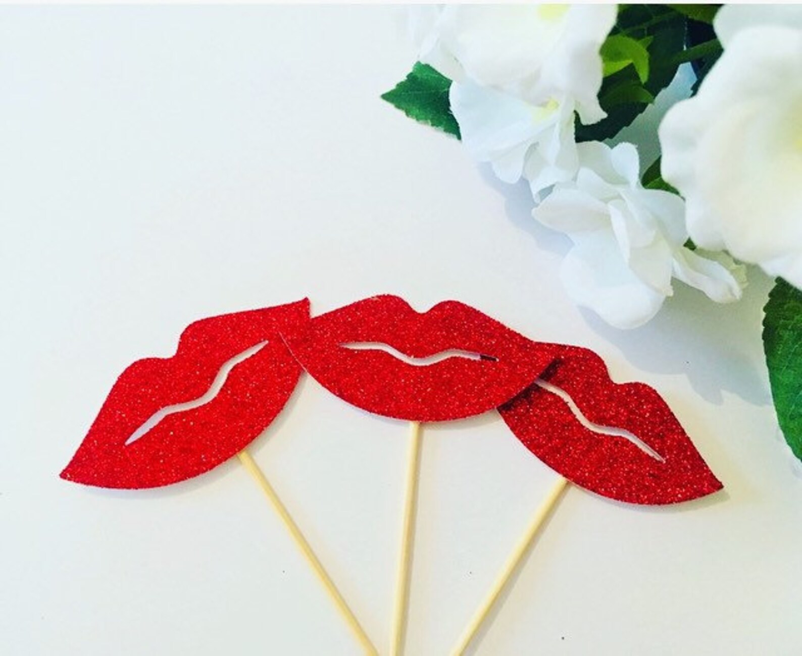 Glitter Lips Cupcake Toppers Lips Cake Topper Hen Party Etsy