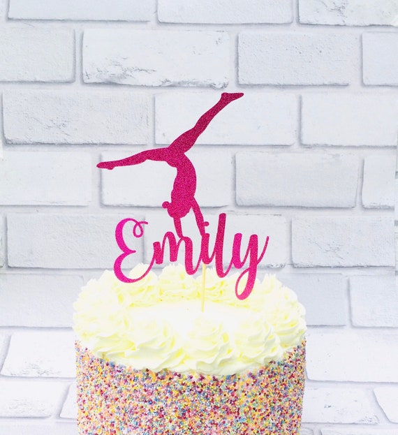 Personalised Gymnastics Cake Topper Birthday Cake Decoration Etsy