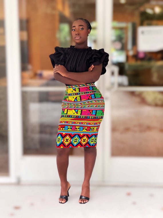 Vera Embellished Crystal Midi Skirt Skirt African Dress African Cloth High Waisted Midi Skirt MIDI Skirt Skirt. Etsy