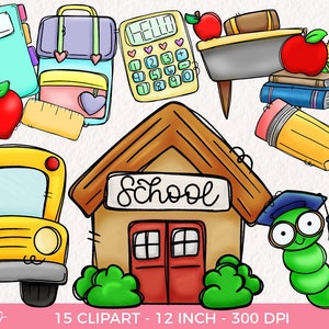 Diseños de imágenes prediseñadas escolares, gráficos de imágenes prediseñadas escolares, gráficos escolares para sublimación,