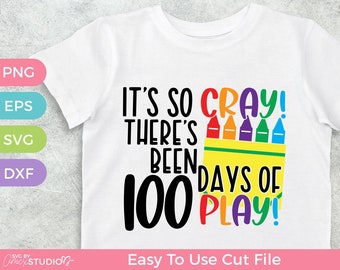 100 Days Of School SVG Cut file, 100th day of school design, 100 Days Cut Files