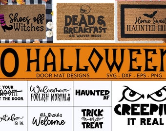 Halloween Doormat SVG Bundle | Halloween Cut Files