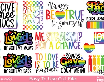Pacchetto Pride SVG / Pride Month Cut Files / Pacchetto Pride Design