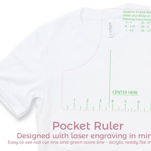 Pocket Shirt Liniaal Laser Ready Bestand