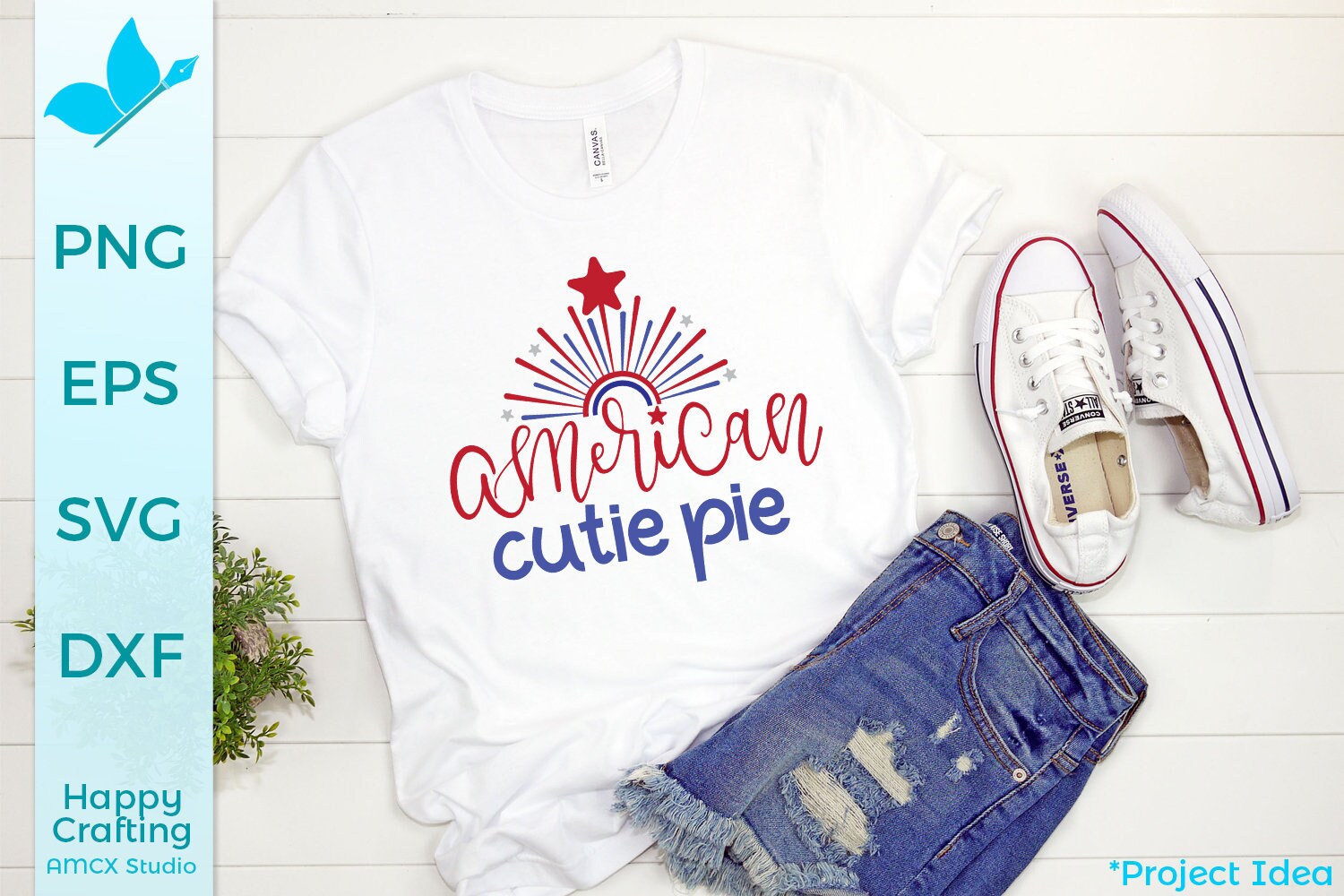 Download American Cutie Pie A Fourth of July SVG Craft File | Etsy