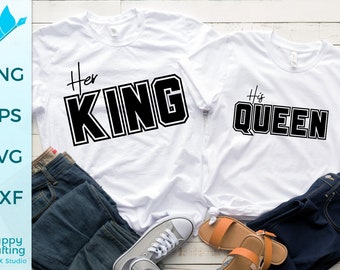 His Queen, Her King couples svg file