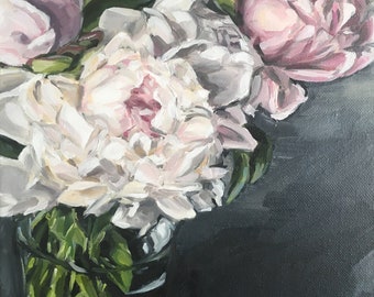 Still Life Painting // Floral // Oil painting // Peonies // (137) "Sidestep"