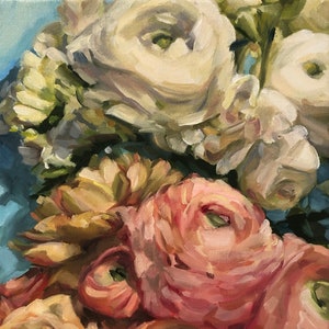 Oil Painting/ 12&quot; x 9&quot; / Impressionist / Original Art / Floral / Still Life / &quot;Sorbet Surprise&quot; (#22-01)