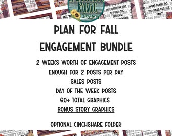 Planning for Fall | Autumn | Facebook Engagement Bundle + Cinchsare | Interaction Posts