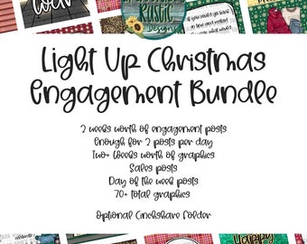 Light Up Christmas Facebook Engagement Bundle + Cinchsare | Interaction Posts