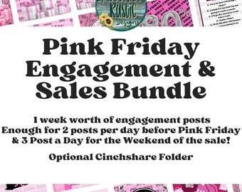 Pink Friday | Black Friday | Pink | Facebook Engagement Bundle + Cinchsare | Interaction Posts