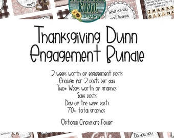 Thanksgiving Dunn | Thanksgiving | Fall | Facebook Engagement Bundle | Interaction Posts