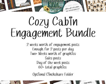 Cozy Cabin | Facebook Engagement Bundle | Interaction Posts