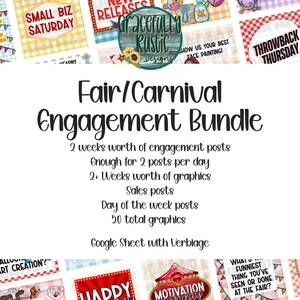 Let&#39;s Go to the Fair | Facebook Engagement Bundle | Interaction Posts