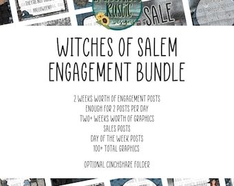 Witches of Salem | Halloween | Fall | Facebook Engagement Bundle + Cinchsare | Interaction Posts