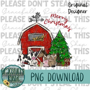 Merry Christmas Farm - Christmas - PNG