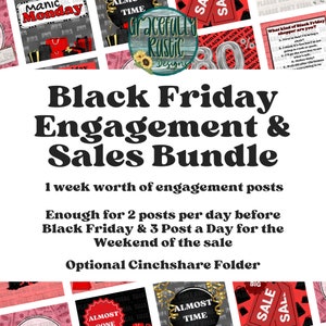 Black Friday | Facebook Engagement Bundle + Cinchsare | Interaction Posts