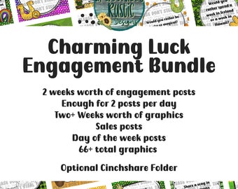 Charming Luck | St. Patrick's Day | Facebook Engagement Bundle + Cinchsare | Interaction Posts