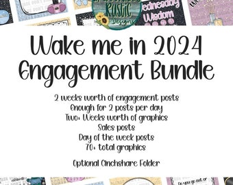 Wake me in 2024 | Facebook Engagement Bundle + Cinchsare | Interaction Posts