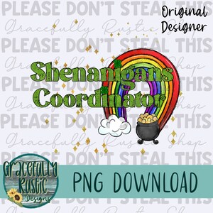 Shenanigans Coordinator | St. Patrick’s | Full Color | PNG
