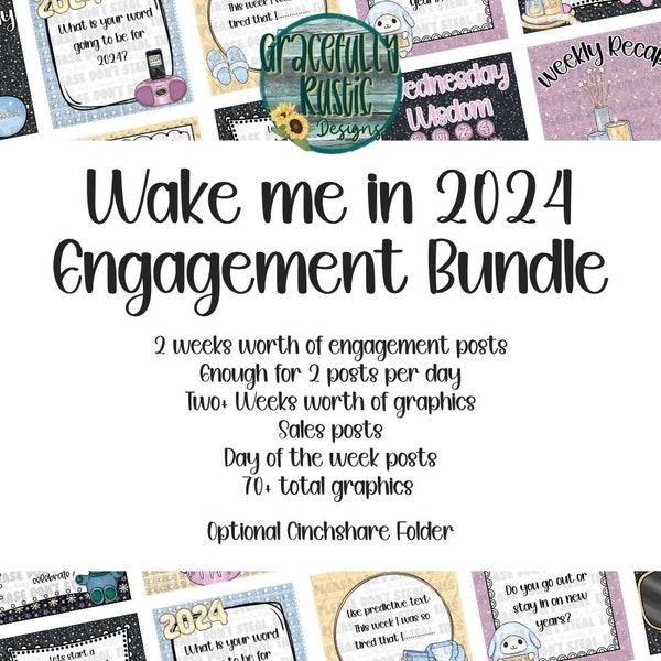 Wake me in 2024 | Facebook Engagement Bundle | Interaction Posts