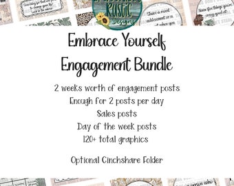 Embrace Yourself | Self Love | Facebook Engagement Bundle + Cinchsare | Interaction Posts